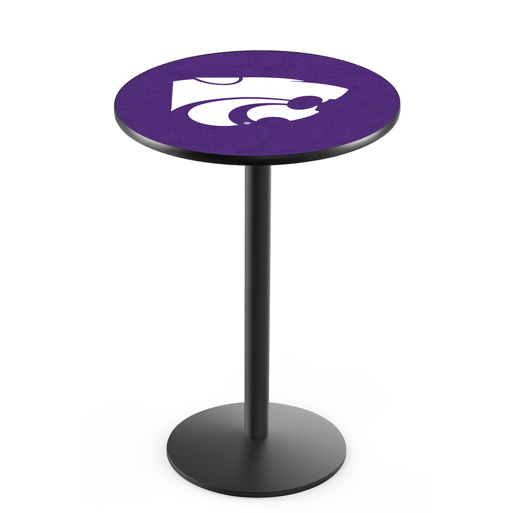 L214 Kansas State University 36' Tall - 36' Top Pub Table w/ Black Wrinkle Finish. Picture 1