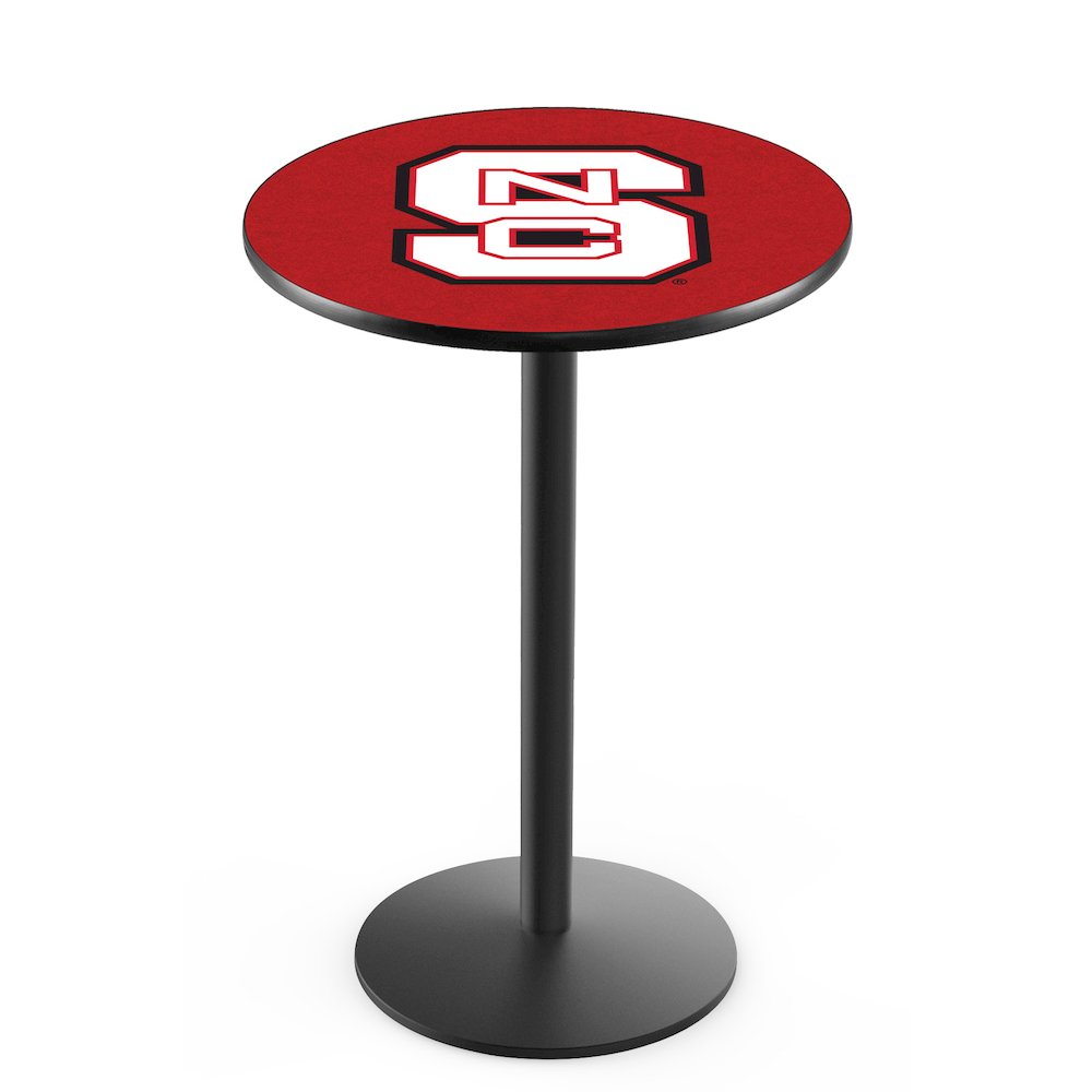 L214 North Carolina State University 36' Tall - 36' Top Pub Table w/ Black Wrinkle Finish. Picture 1