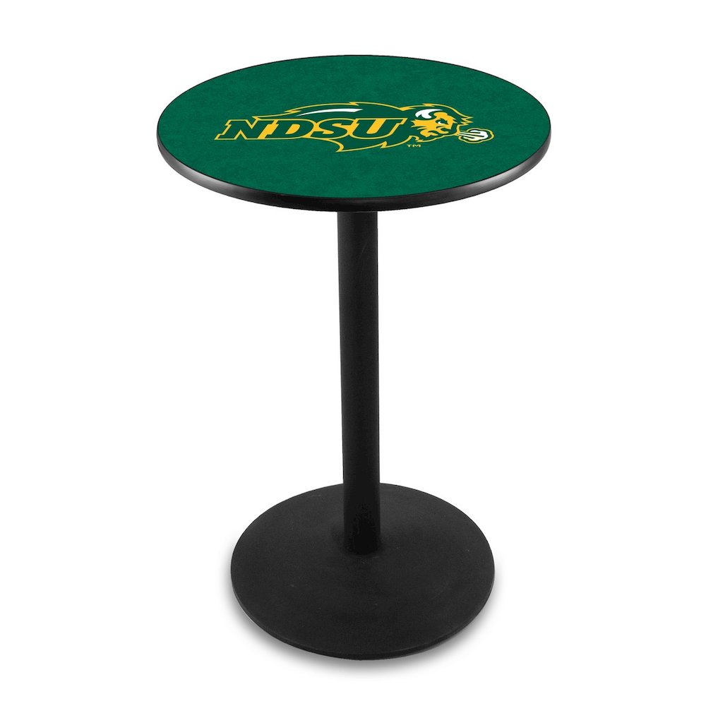 L214 North Dakota State University 36' Tall - 36' Top Pub Table w/ Black Wrinkle Finish. Picture 1