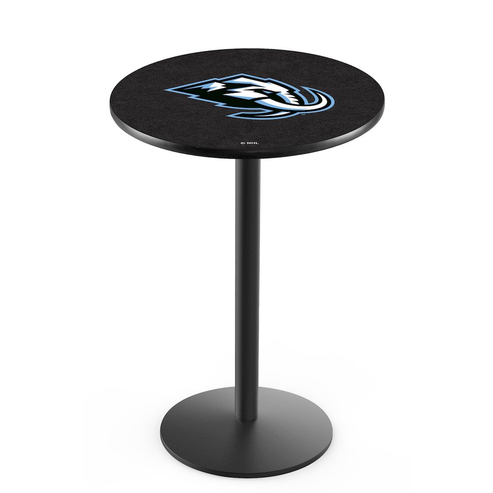 L214 Utah Mammoth 36" Tall - 36" Top Pub Table with Black Wrinkle Finish. Picture 1