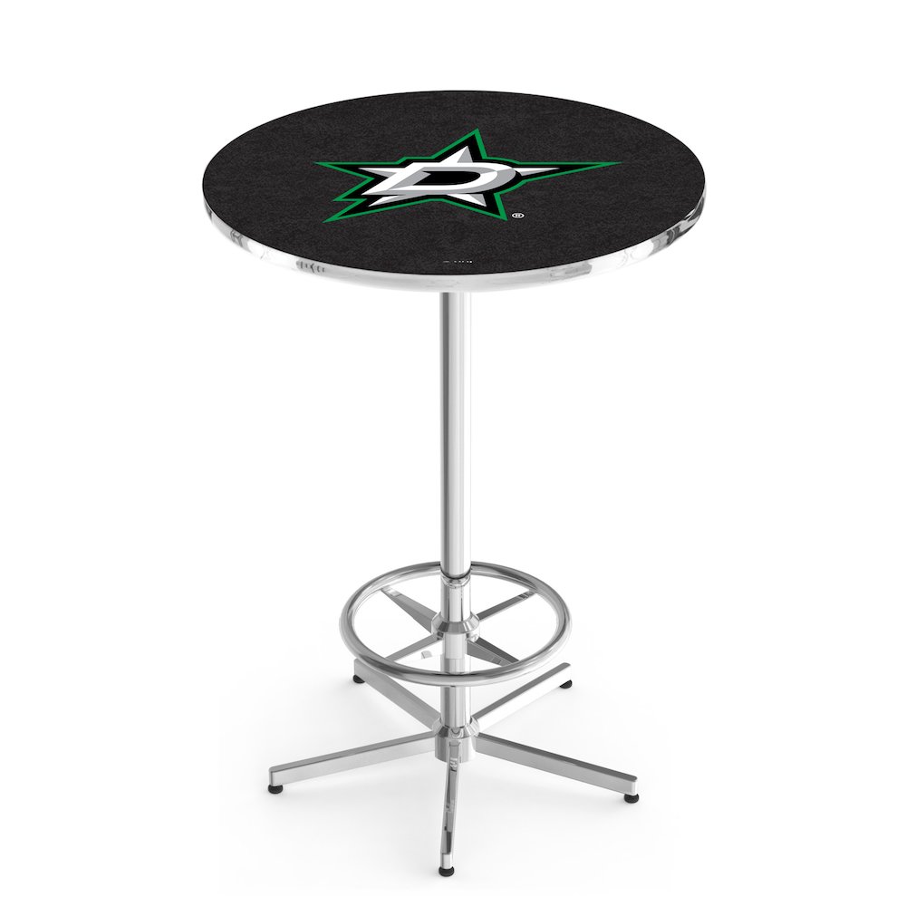 L216 Dallas Stars 42" Tall - 36" Top Pub Table with Chrome Finish (5875). Picture 1
