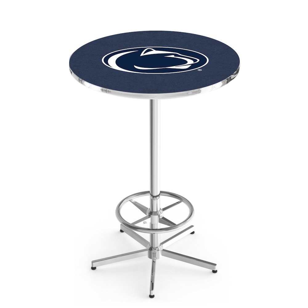 L216 Pennsylvania State University 42' Tall - 36' Top Pub Table w/ Chrome Finish. Picture 1