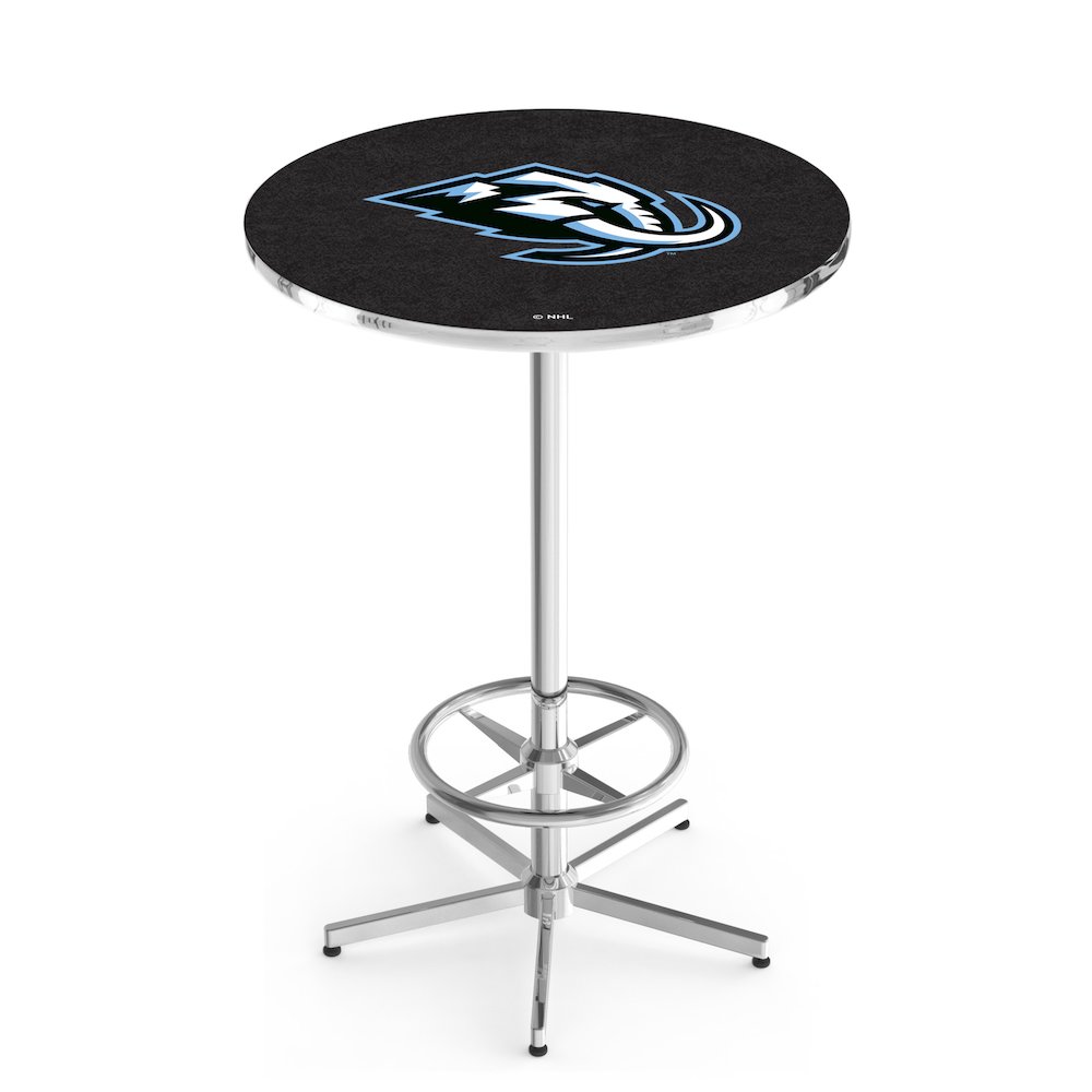 L216 Utah Mammoth 42" Tall - 36" Top Pub Table with Chrome Finish. Picture 1
