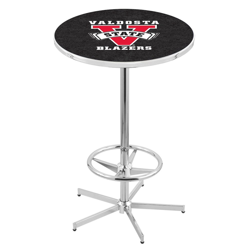 L216 Valdosta State University 42' Tall - 36' Top Pub Table w/ Chrome Finish. Picture 1