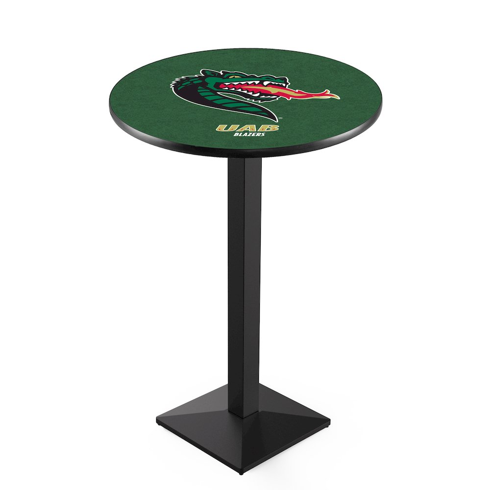 L217 University of Alabama at Birmingham 36' Tall - 36' Top Pub Table w/ Black Wrinkle Finish. Picture 1