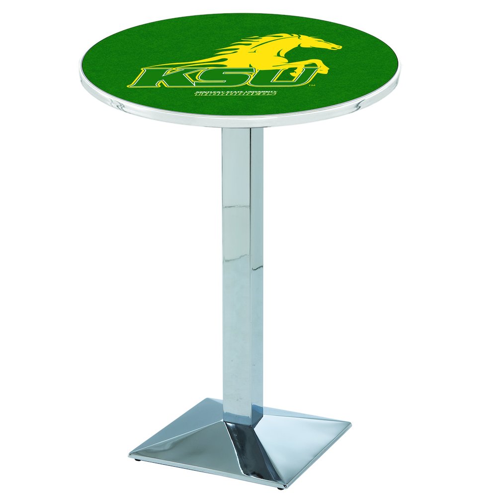 L217 Kentucky State University 36' Tall - 36' Top Pub Table w/ Chrome Finish. Picture 1