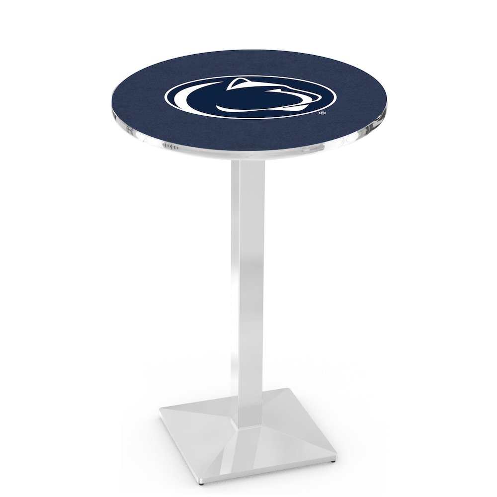 L217 Pennsylvania State University 36' Tall - 36' Top Pub Table w/ Chrome Finish. Picture 1