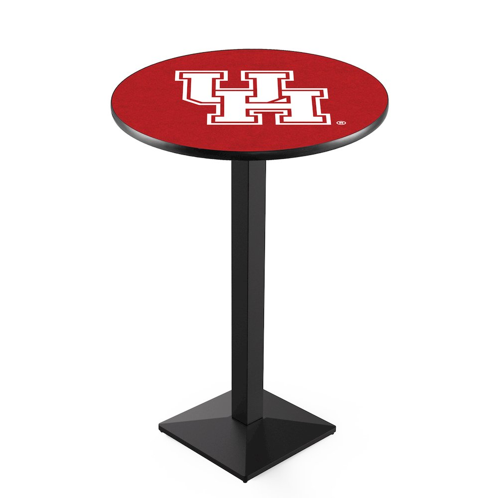 L217 University of Houston 36' Tall - 36' Top Pub Table w/ Black Wrinkle Finish. Picture 1
