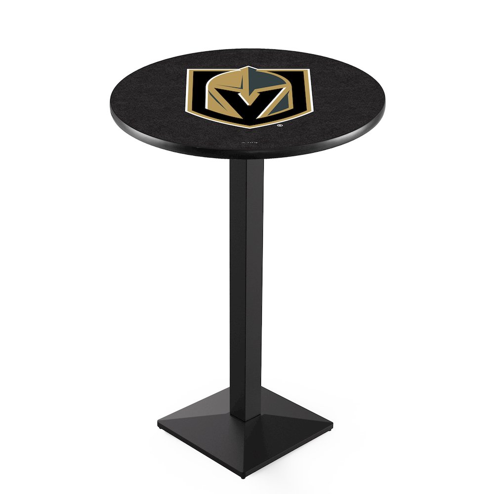 L217 Vegas Golden Knights 36' Tall - 36' Top Pub Table w/ Black Wrinkle Finish (4906). Picture 1
