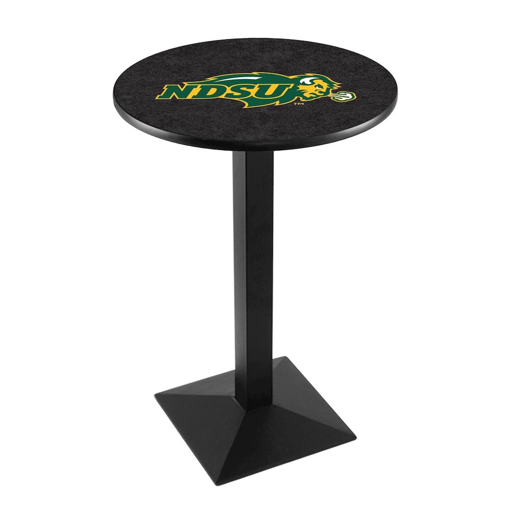 L217 North Dakota State University 36' Tall - 36' Top Pub Table w/ Black Wrinkle Finish. Picture 1