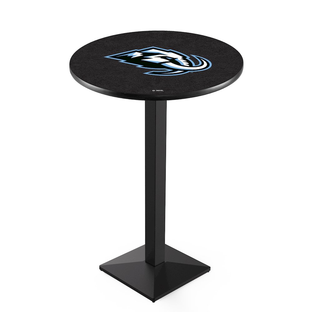 L217 Utah Mammoth 36" Tall - 36" Top Pub Table with Black Wrinkle Finish. Picture 1