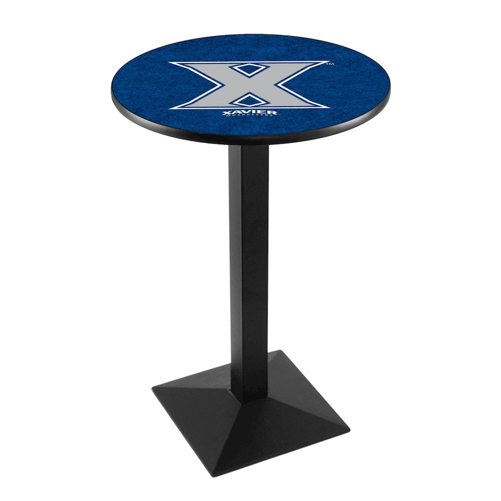 L217 Xavier 36" Tall - 36" Top Pub Table with Black Wrinkle Finish. Picture 1