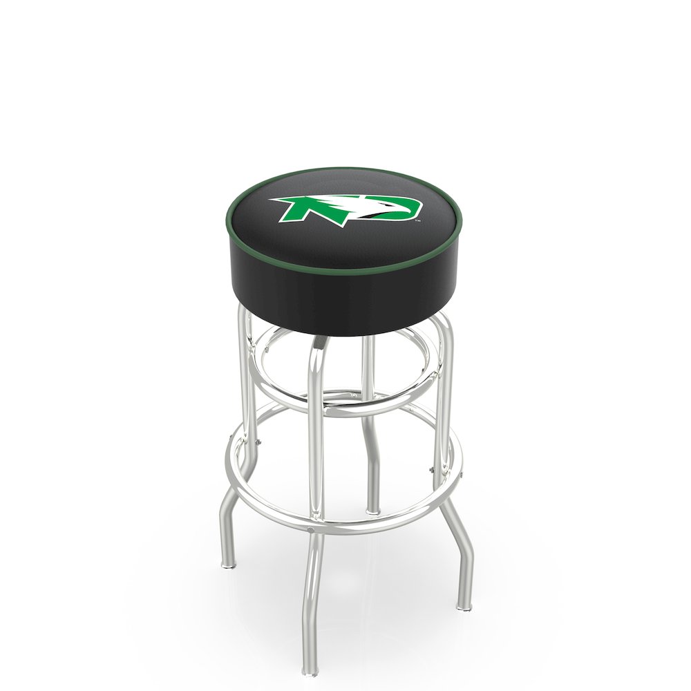 30" L7C1 - 4" North Dakota Cushion Seat with Double-Ring Chrome Base Swivel Bar Stool by Holland Bar Stool Company. Picture 1