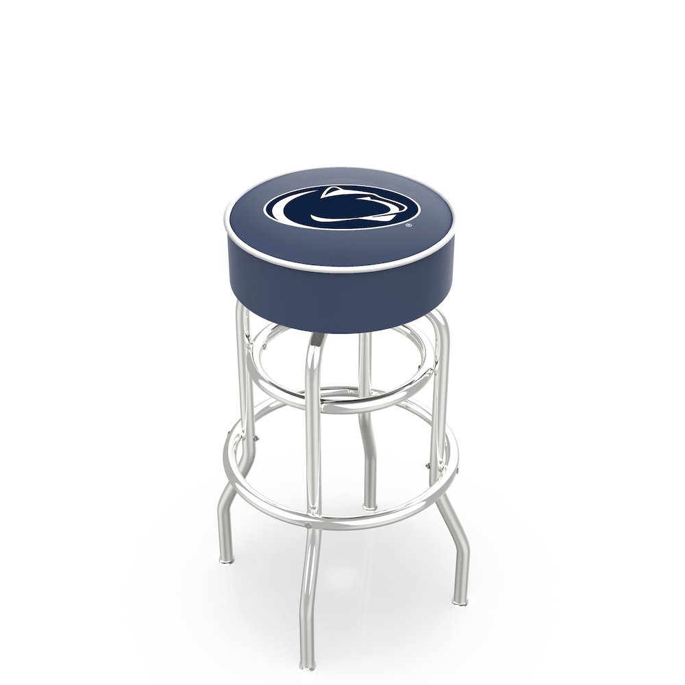 30" L7C1 - 4" Penn State Cushion Seat with Double-Ring Chrome Base Swivel Bar Stool by Holland Bar Stool Company. Picture 1