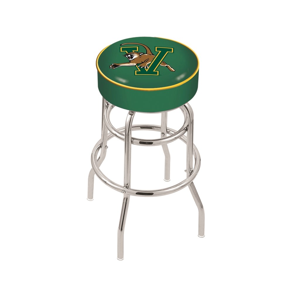 30" L7C1 - 4" Vermont Cushion Seat with Double-Ring Chrome Base Swivel Bar Stool by Holland Bar Stool Company. Picture 1