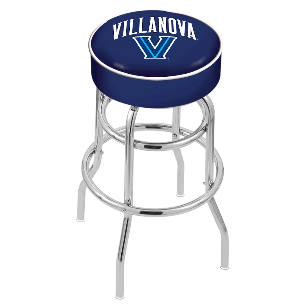 30" L7C1 - 4" Villanova Cushion Seat with Double-Ring Chrome Base Swivel Bar Stool by Holland Bar Stool Company. Picture 1