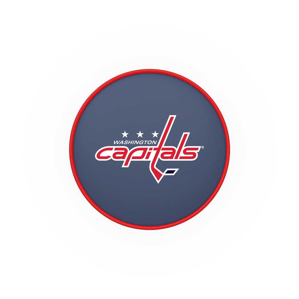30" L7C1 - 4" Washington Capitals Cushion Seat with Double-Ring Chrome Base Swivel Bar Stool by Holland Bar Stool Company. Picture 2