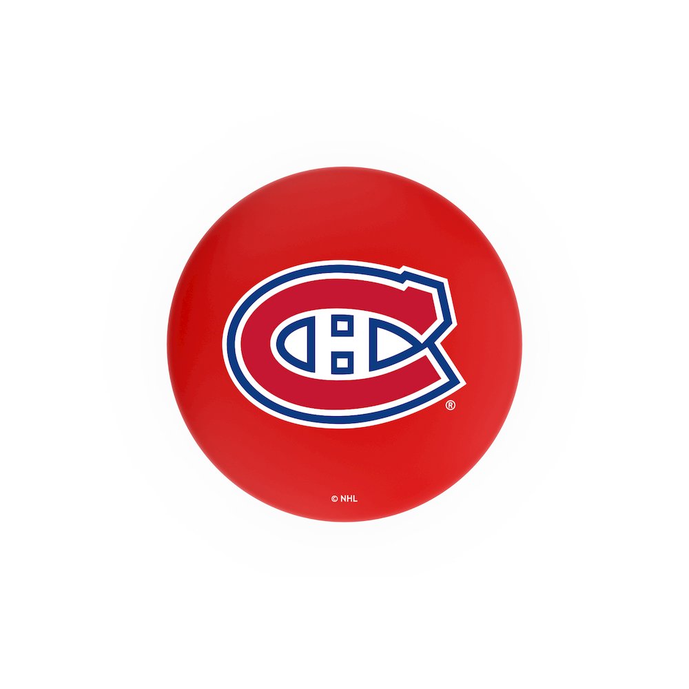 30" L7C3C - Chrome Double Ring Montreal Canadiens Swivel Bar Stool with 2.5" Ribbed Accent Ring by Holland Bar Stool Company. Picture 2