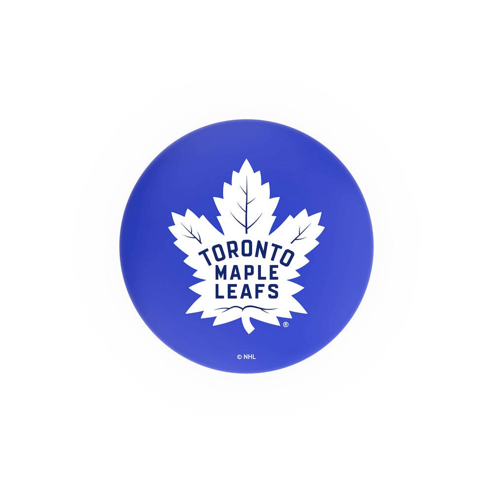 30" L7C3C - Chrome Double Ring Toronto Maple Leafs Swivel Bar Stool with 2.5" Ribbed Accent Ring by Holland Bar Stool Company. Picture 2