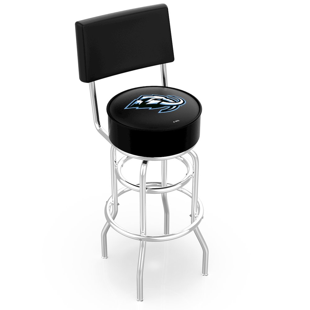 L7C4 Utah Mammoth 30" Double-Ring Swivel Bar Stool with Chrome Finish. Picture 1