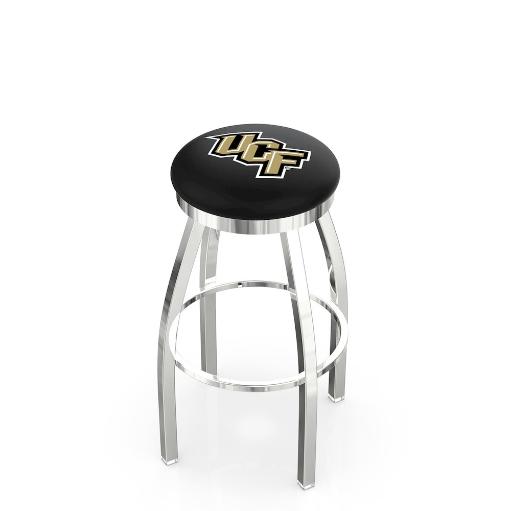 30" L8C2C - Chrome Central Florida Swivel Bar Stool with Accent Ring by Holland Bar Stool Company. Picture 1