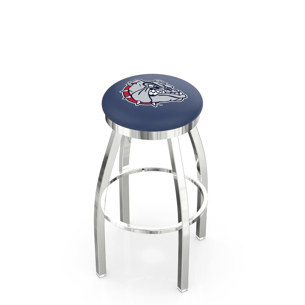 36" L8C2C - Chrome Gonzaga Swivel Bar Stool with Accent Ring by Holland Bar Stool Company. Picture 1