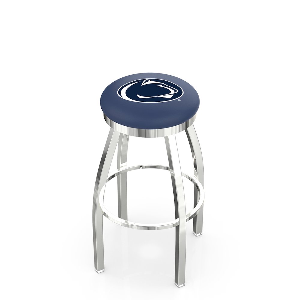 36" L8C2C - Chrome Penn State Swivel Bar Stool with Accent Ring by Holland Bar Stool Company. Picture 1