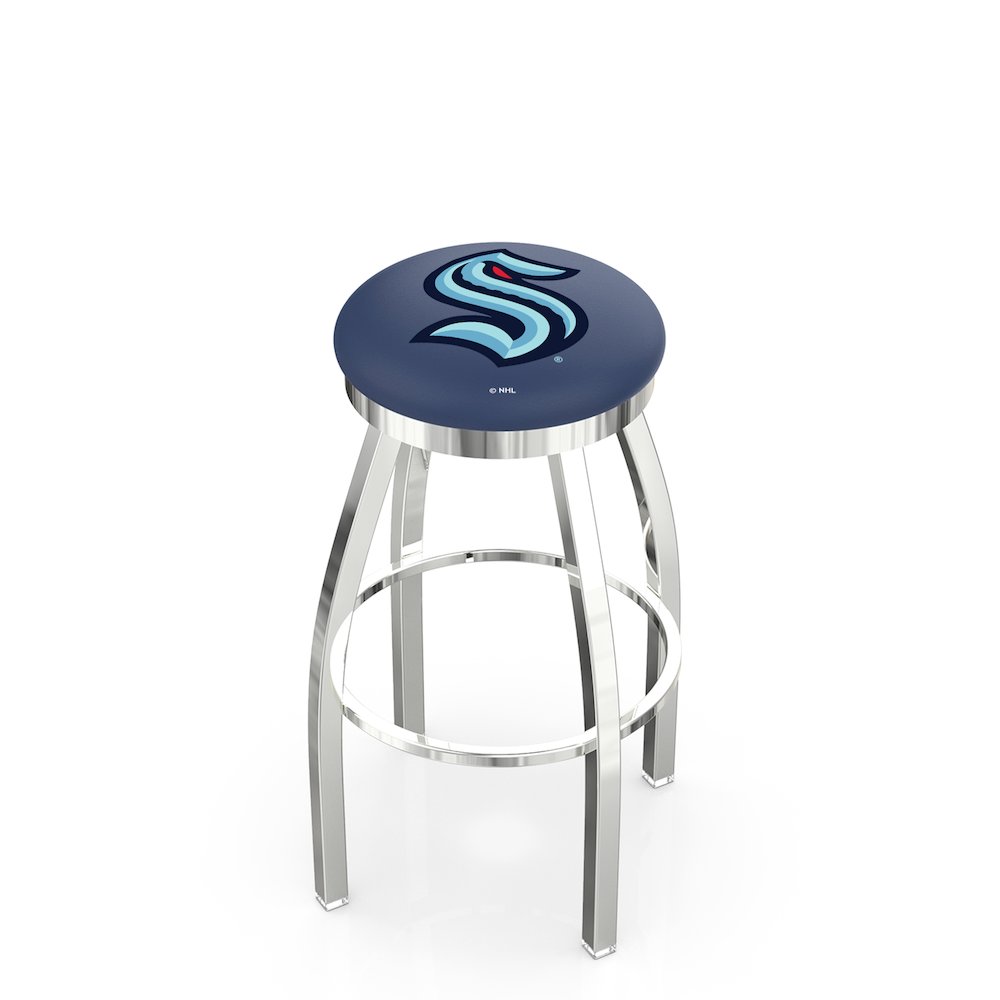 Seattle Kraken Bar Stool L8C2C36SeaKrk. Picture 1