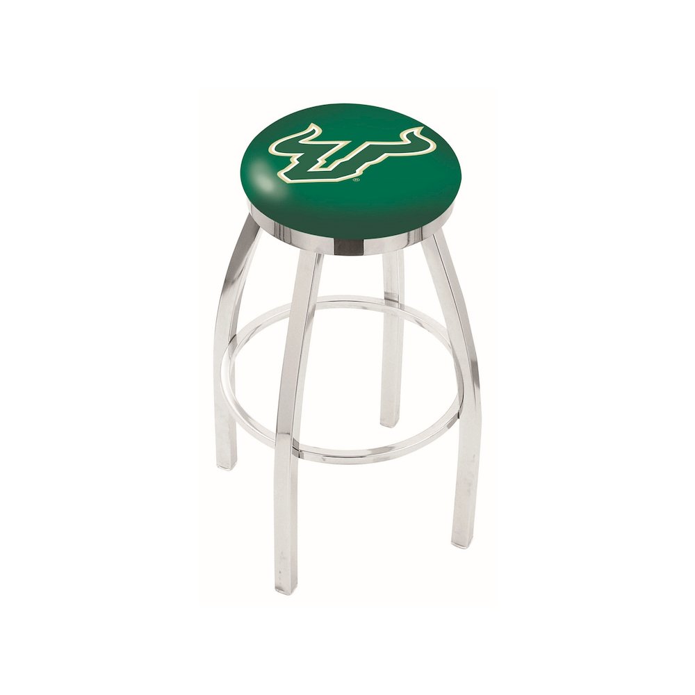 36" L8C2C - Chrome South Florida Swivel Bar Stool with Accent Ring by Holland Bar Stool Company. Picture 1