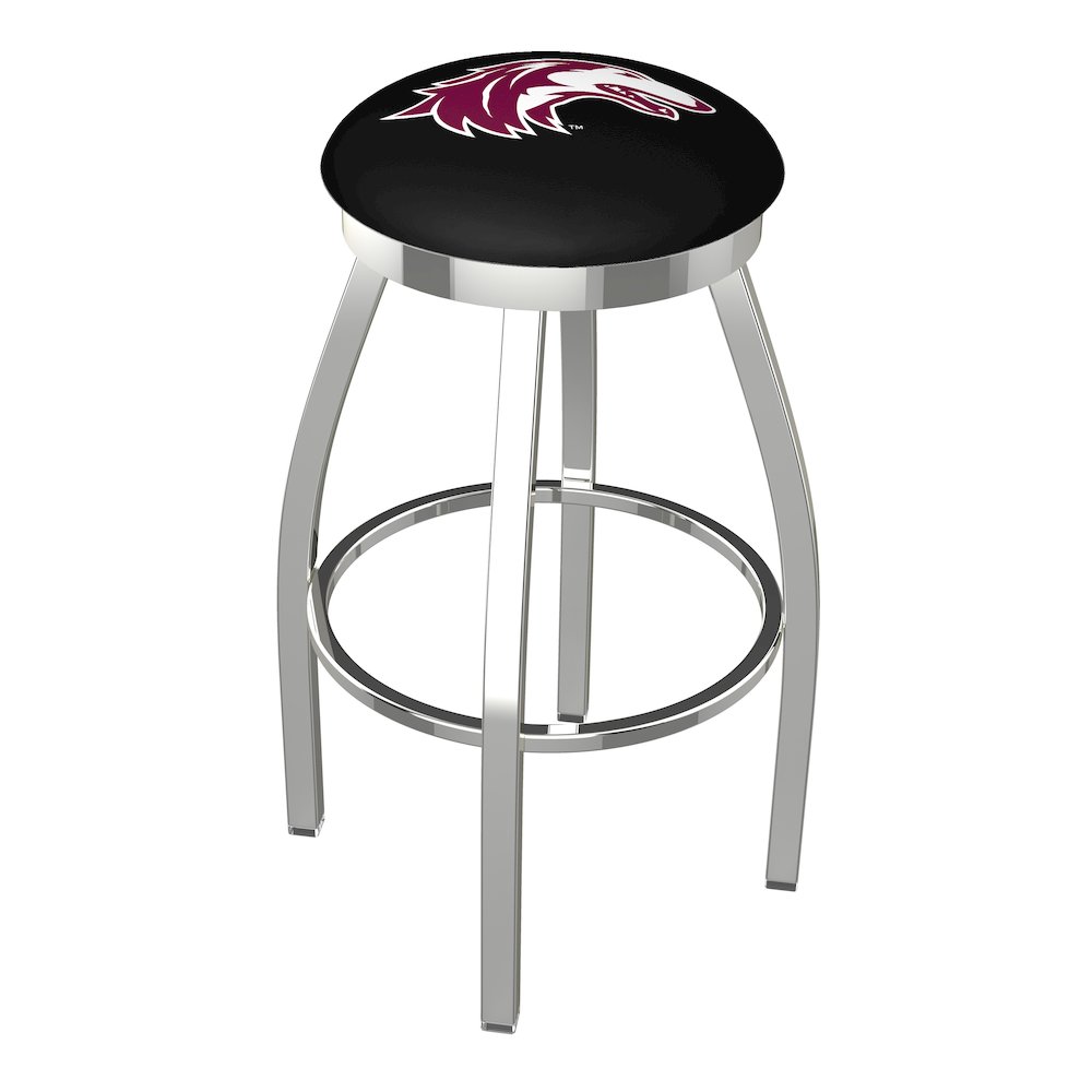 36" L8C2C - Chrome Southern Illinois Swivel Bar Stool with Accent Ring by Holland Bar Stool Company. Picture 1