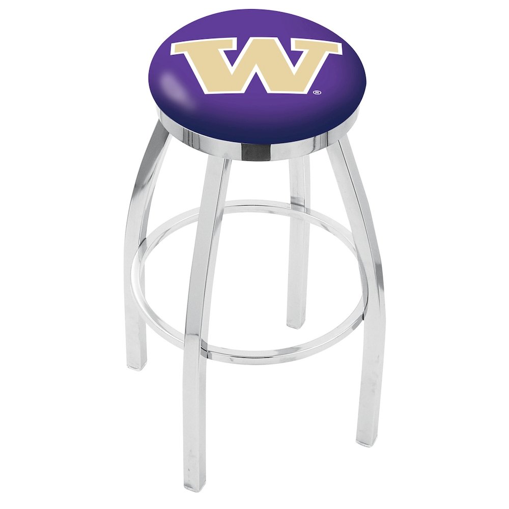 36" L8C2C - Chrome Washington Swivel Bar Stool with Accent Ring by Holland Bar Stool Company. Picture 1