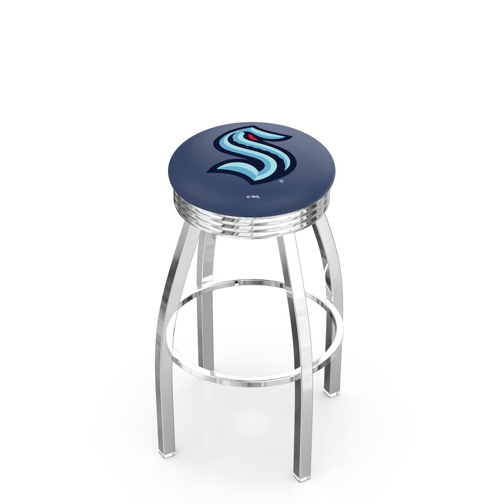 Seattle Kraken Bar Stool L8C3C30SeaKrk. Picture 1