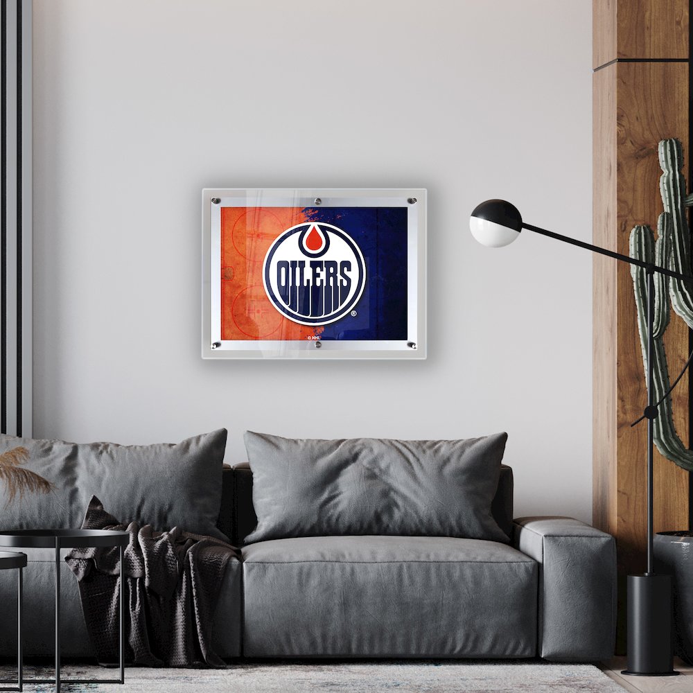 Edmonton Oilers 14.5" x 12" Backlit LED Sign. Picture 2