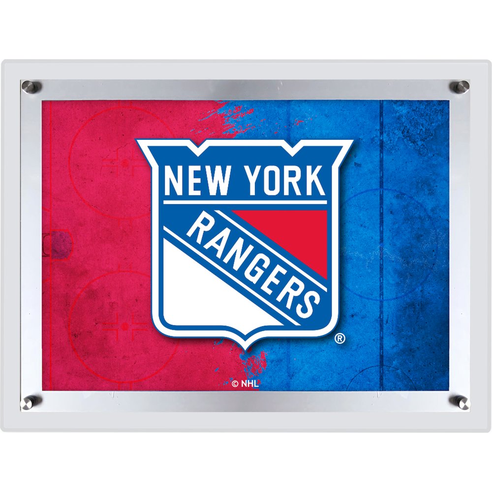 New York Rangers 14.5" x 12" Backlit LED Sign. Picture 1
