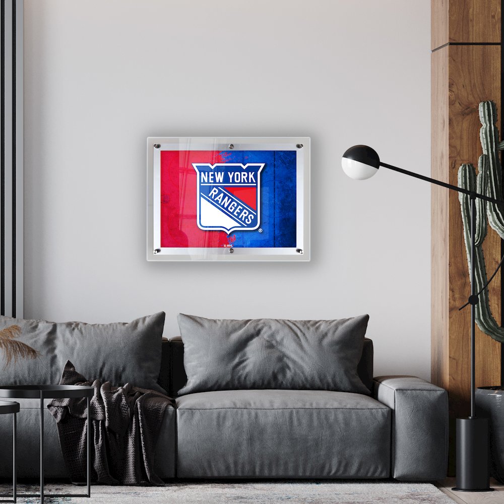 New York Rangers 14.5" x 12" Backlit LED Sign. Picture 2