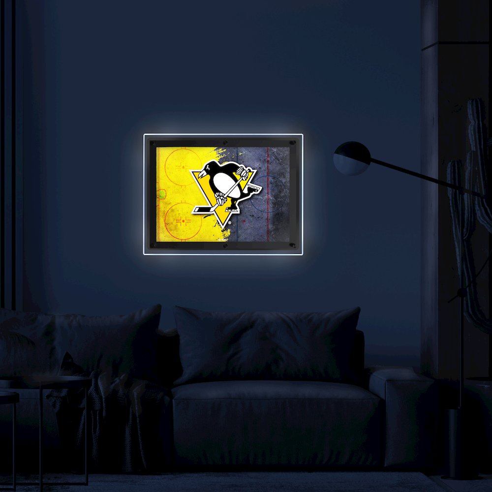 Pittsburgh Penguins 14.5" x 12" Backlit LED Sign. Picture 3
