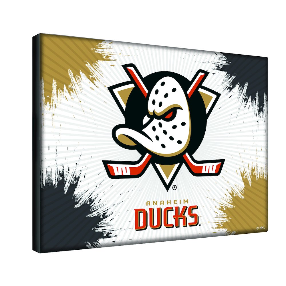 Anaheim Ducks 24" x 32" Officially Licensed Logo Canvas. Picture 2