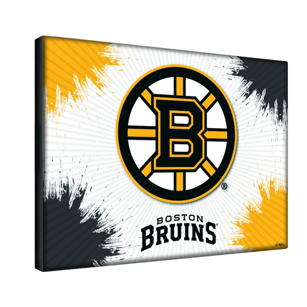 Boston Bruins 24" x 32" Officially Licensed Logo Canvas. Picture 2