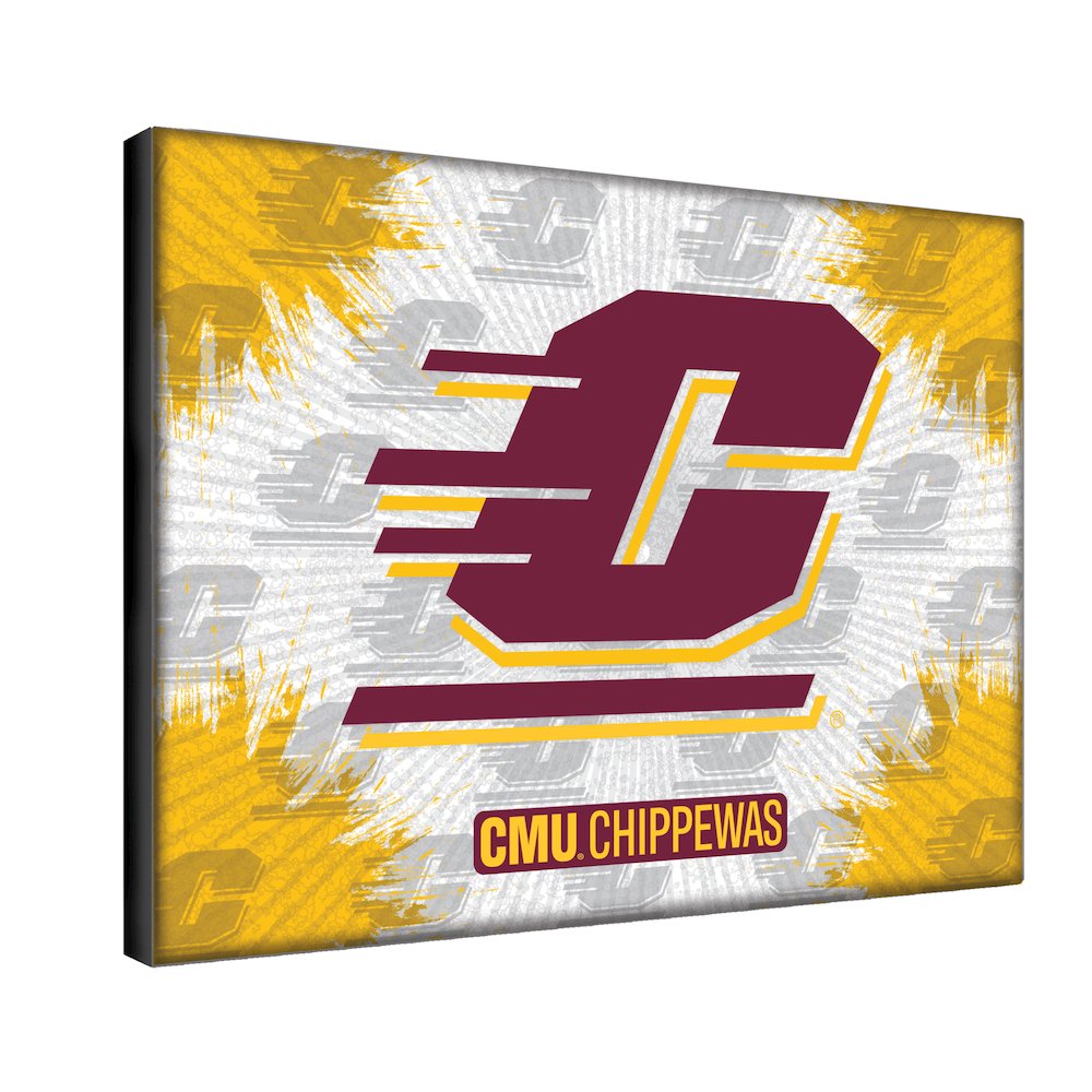 Central Michigan 24" x 32" Officially Licensed Logo Canvas. Picture 2