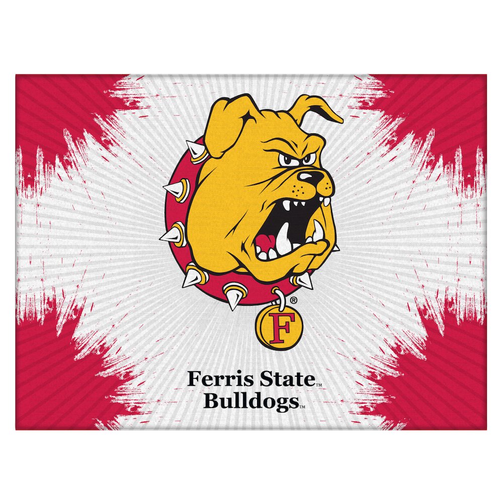 Ferris State 24" x 32" Officially Licensed Logo Canvas. Picture 1