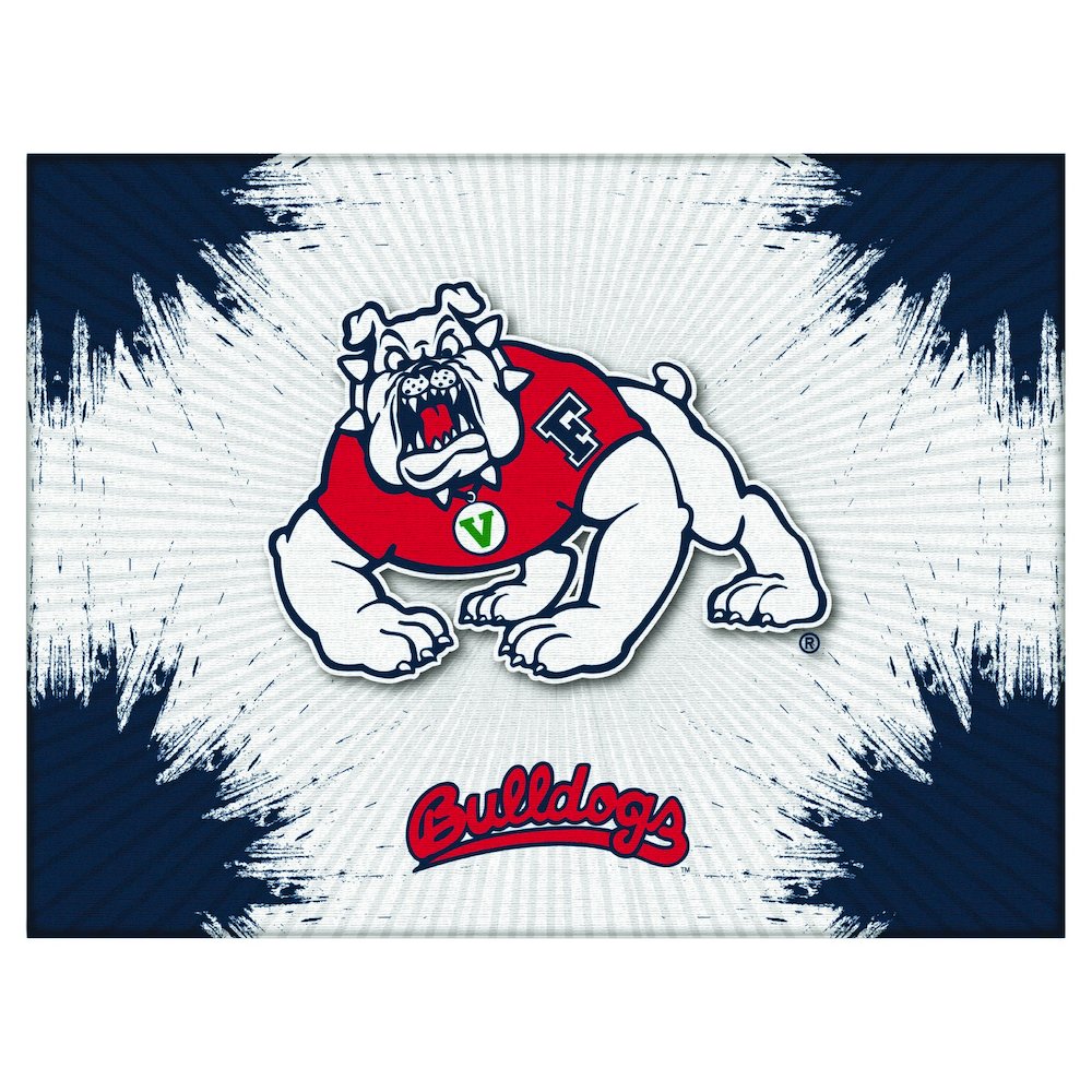 Fresno State 24" x 32" Officially Licensed Logo Canvas. Picture 1