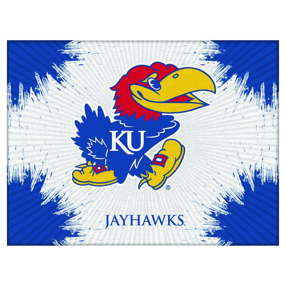 Kansas 24" x 32" Officially Licensed Logo Canvas. Picture 1