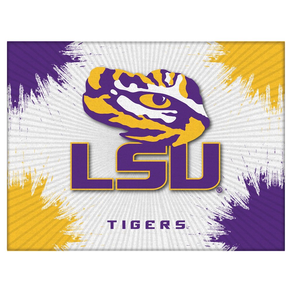 Louisiana State 24" x 32" Officially Licensed Logo Canvas. Picture 1