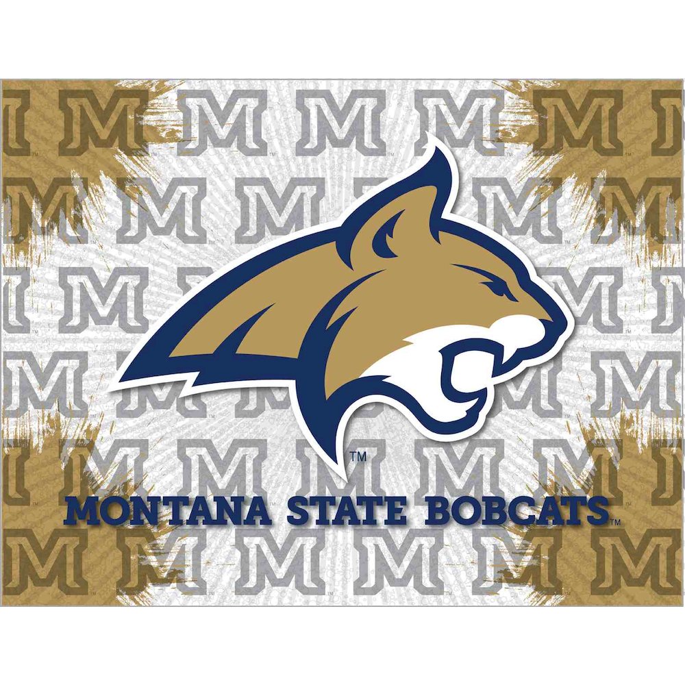 Montana State 24" x 32" Officially Licensed Logo Canvas. Picture 1