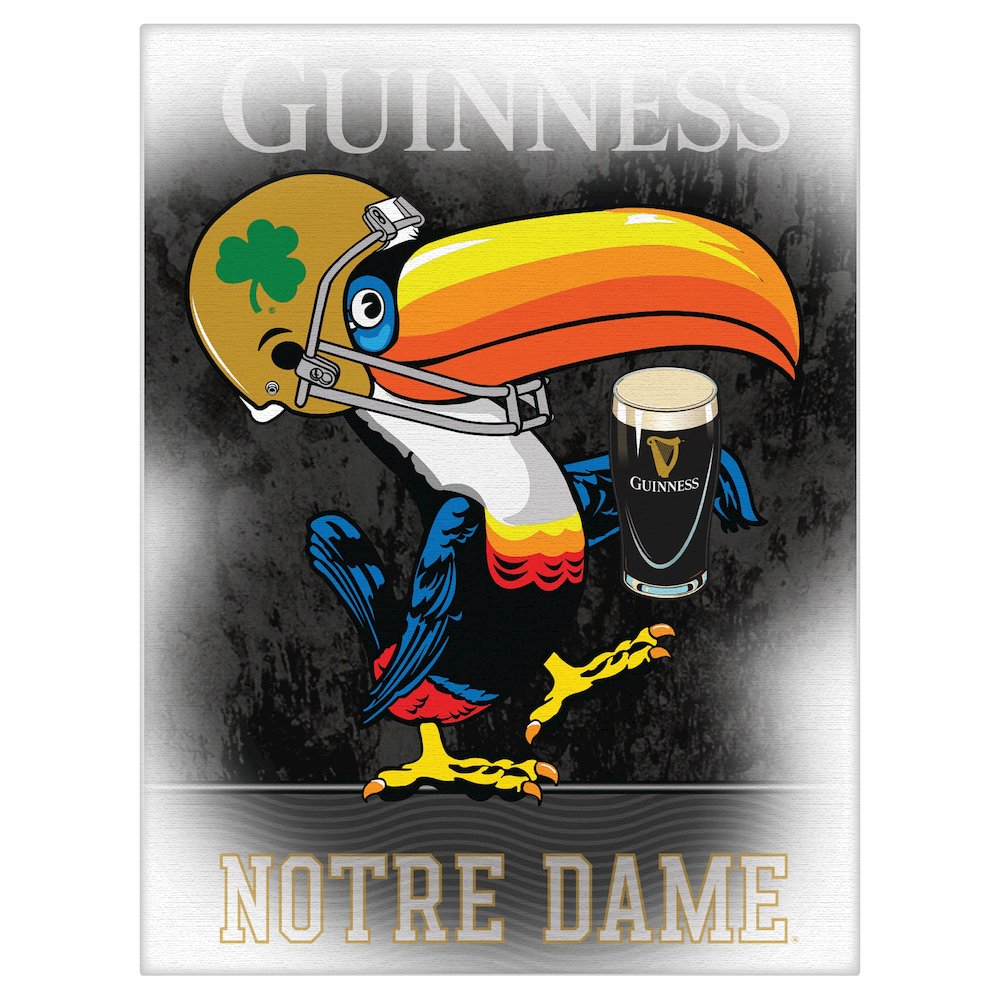 Notre Dame - Guinness (Toucan-1) 24"x32" Canvas Wall Art. Picture 1