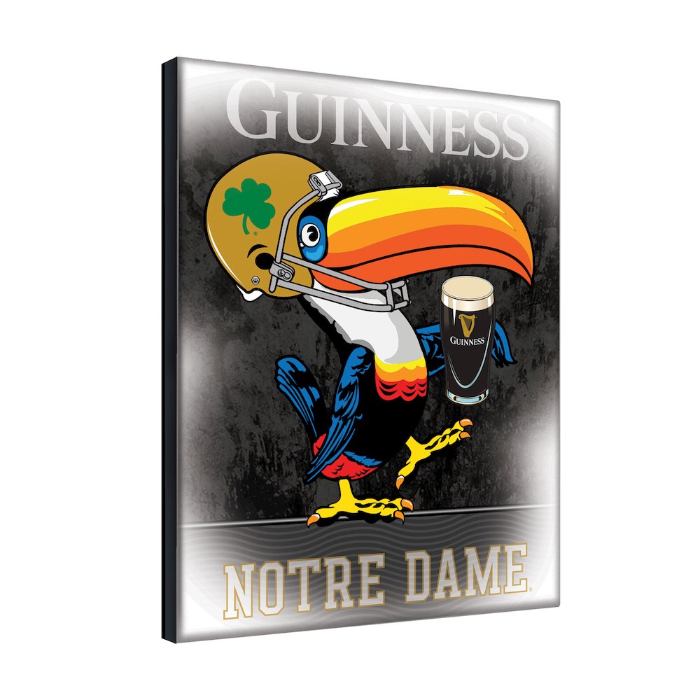 Notre Dame - Guinness (Toucan-1) 24"x32" Canvas Wall Art. Picture 2