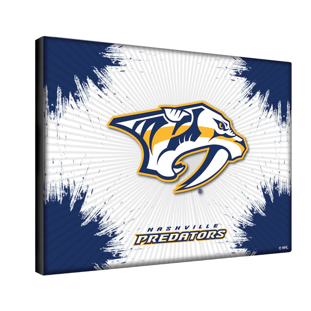 Nashville Predators 24" x 32" Officially Licensed Logo Canvas. Picture 2