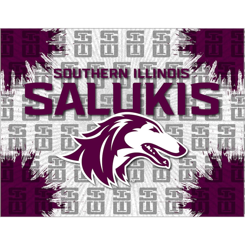 Southern Illinois 24" x 32" Officially Licensed Logo Canvas. Picture 1
