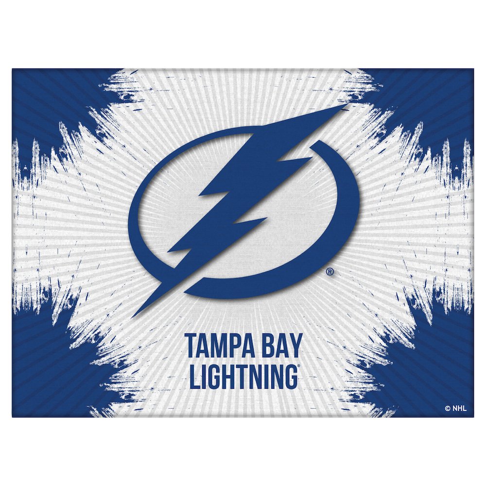 Tampa Bay Lightning 24" x 32" Officially Licensed Logo Canvas. Picture 1