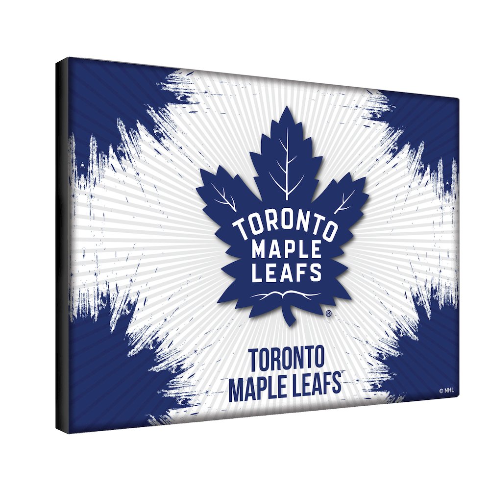 Toronto Maple Leafs 24" x 32" Officially Licensed Logo Canvas. Picture 2